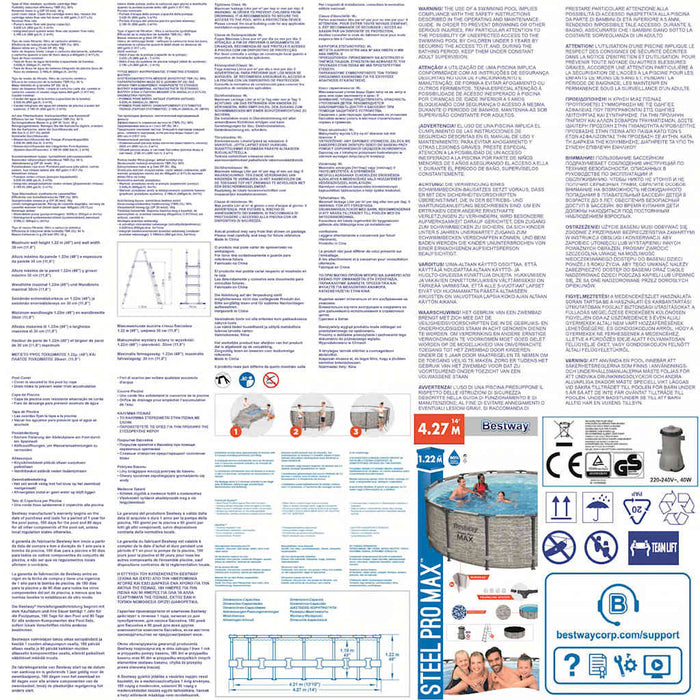 Bestway Piscina Power Steel 427x122 cm 3202673