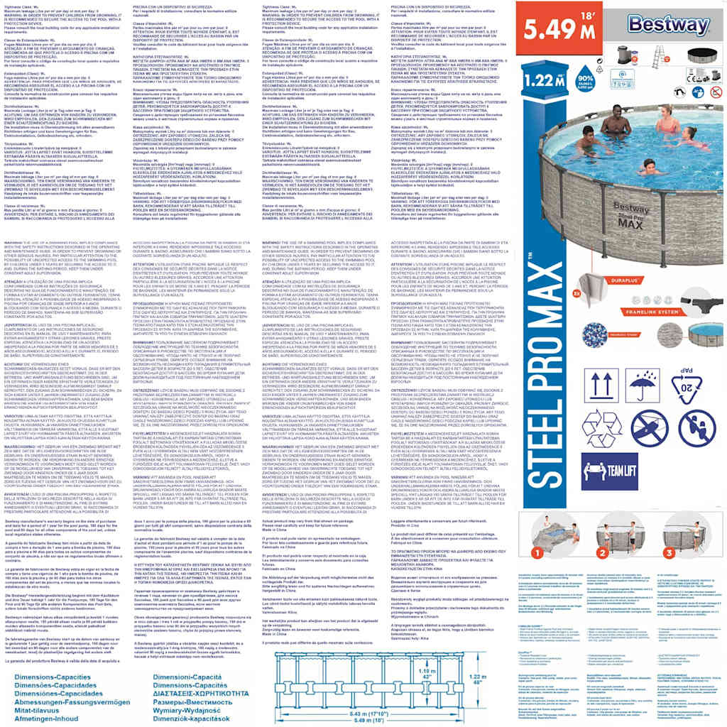 Bestway Piscina Power Steel 549x122 cm 3202674