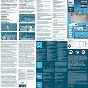 Bestway Telaio Piscina Fuori Terra Rotonda Hydrium 360x120 cm 3202680