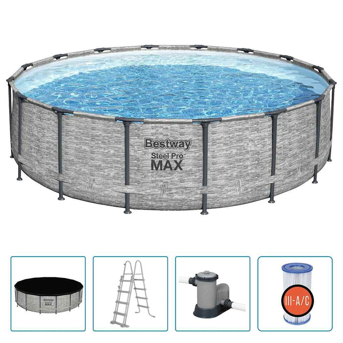 Bestway Piscina Rotonda Power Steel 488x122 cm 3202688