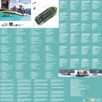 INTEX Gommone Gonfiabile con Remi e Pompa Seahawk 4 Set 3202725