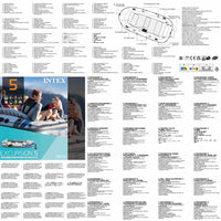 INTEX Gommone Gonfiabile con Remi e Pompa Excursion 5 Set 3202727