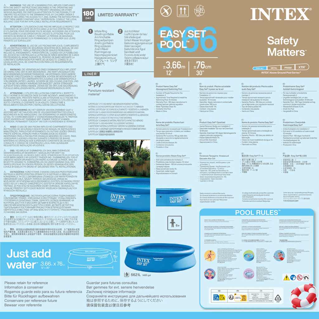 INTEX Piscina Easy Set 366x76 cm 3202748