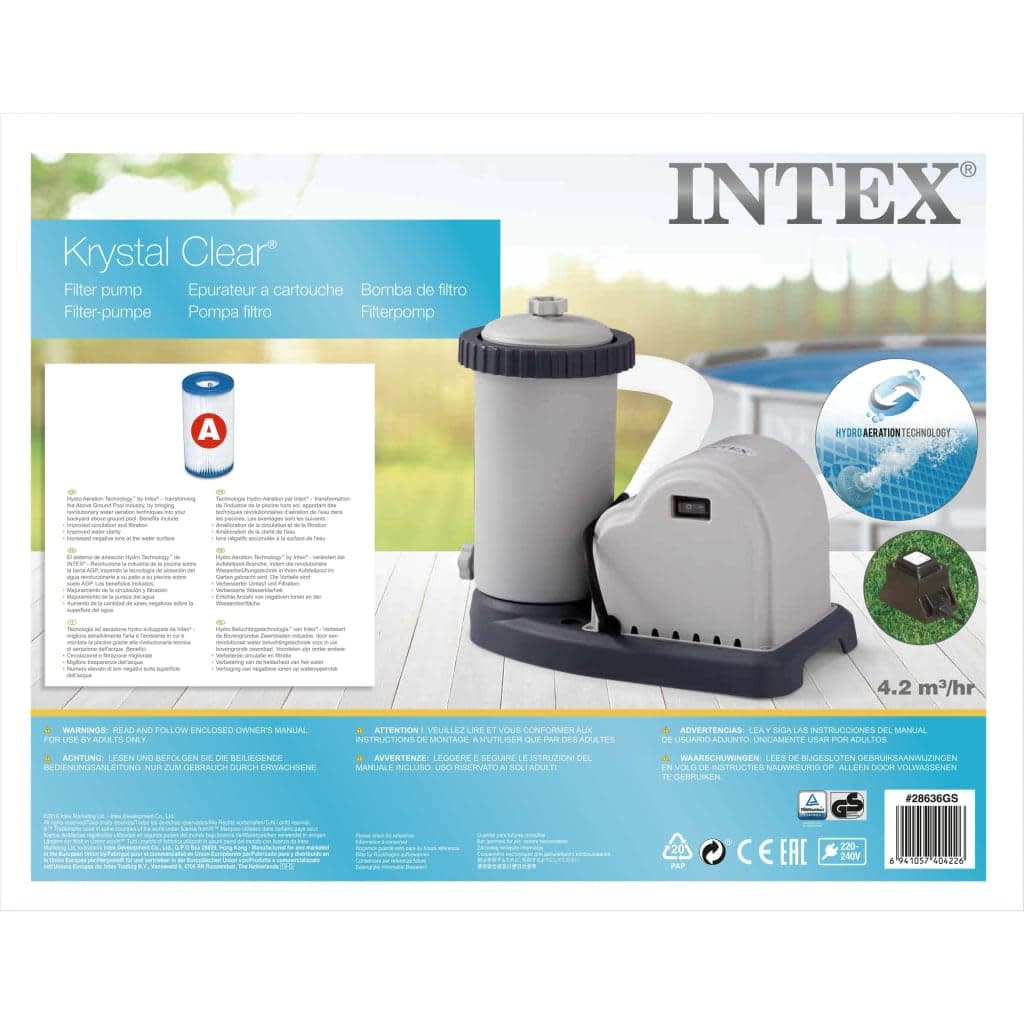 INTEX Pompa con Filtro a Cartuccia 5678 L/h 28636GS 3202768