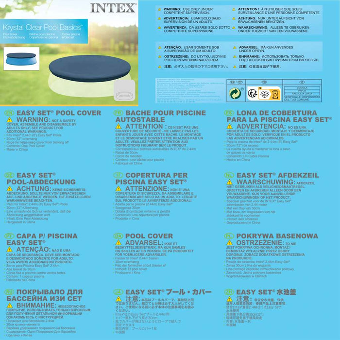 INTEX Copertura per Piscina Rotonda 244 cm 3202776
