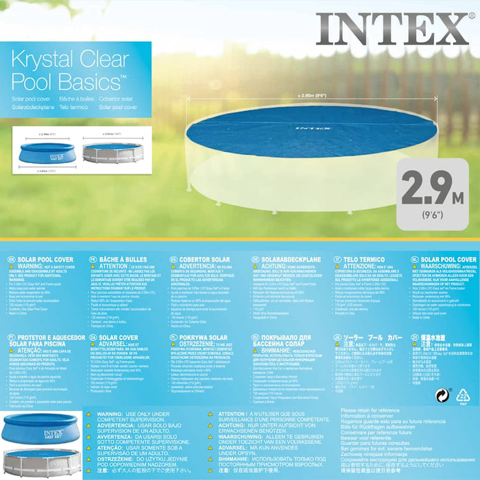 INTEX Copertura Solare per Piscina Rotonda 305 cm 3202783