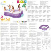 INTEX Piscina Gonfiabile Swim Center Beach Wave 229x229x56 cm 57495NP 3202799