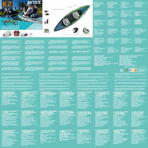 INTEX Kayak Gonfiabile Challenger K2 351x76x38 cm 68306NP 3202818