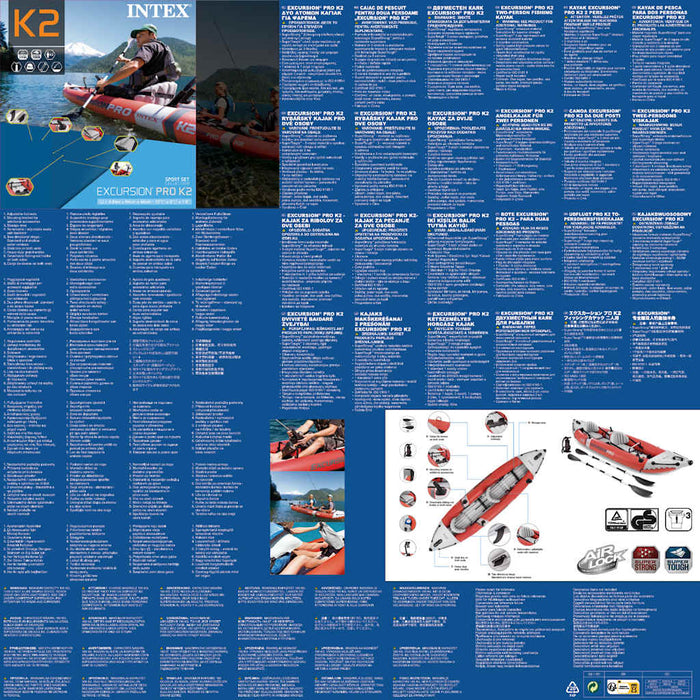 INTEX Kayak Gonfiabile Excursion Pro 384x94x46 cm 68309NP 3202820