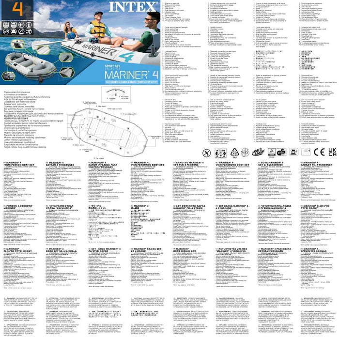 INTEX Gommone Mariner 4 328x145x48 cm 68376NP 3202821