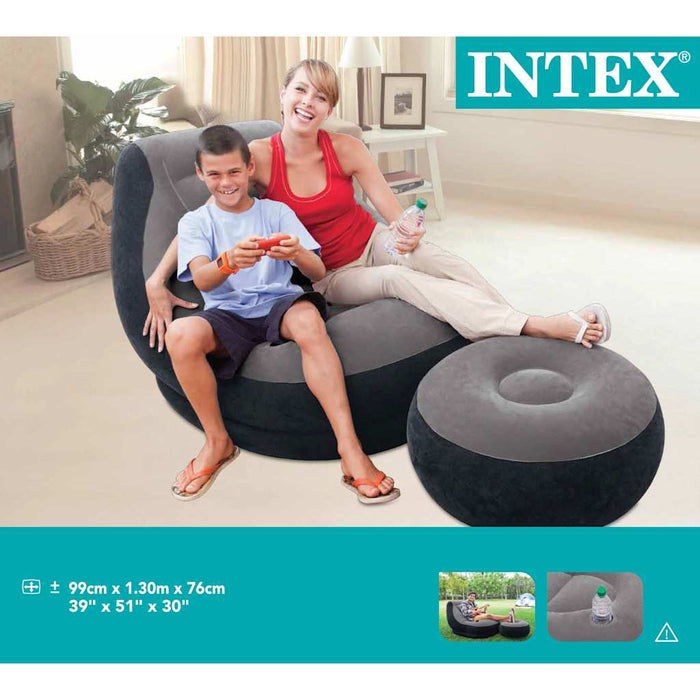 INTEX Sedia Gonfiabile con Poggiapiedi Ultra Lounge Relax 68564NP 3202832