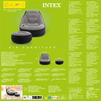 INTEX Sedia Gonfiabile con Poggiapiedi Ultra Lounge Relax 68564NP 3202832