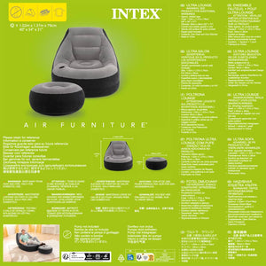 INTEX Sedia Gonfiabile con Poggiapiedi Ultra Lounge Relax 68564NP 3202832