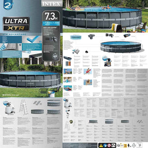 INTEX Set Piscina Rotonda Ultra XTR Frame 732x132 cm 26340GN 3202835