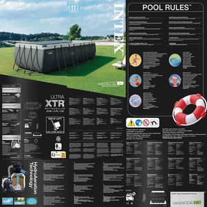 INTEX Set Piscina Rettangolare Ultra XTR Frame 549x274x132 cm 26356GN 3202836