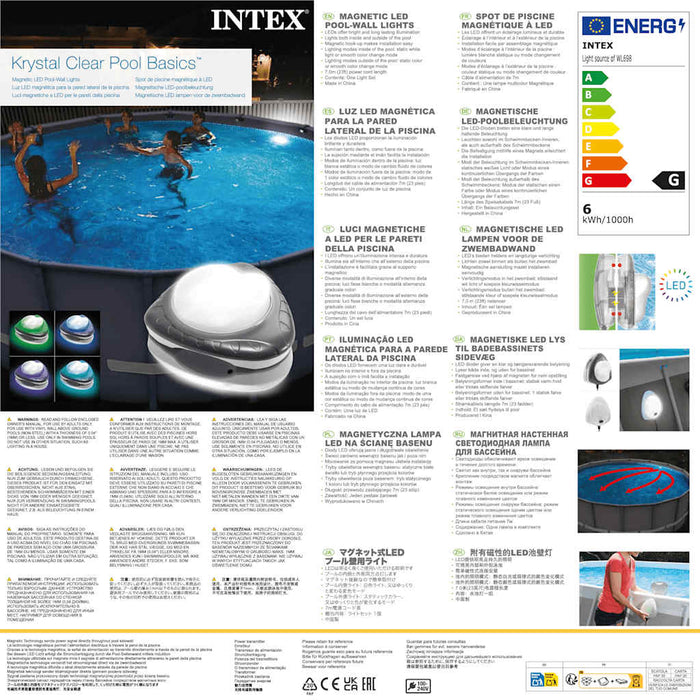 INTEX Lampada da Parete Magnetica a LED per Piscina 28698 3202839