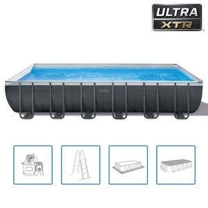 INTEX Set Piscina Ultra XTR Frame Rettangolare 732x366x132 cm 3202846