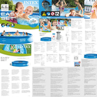 INTEX Piscina Easy Set con Sistema di Filtri 457x84 cm 3202882