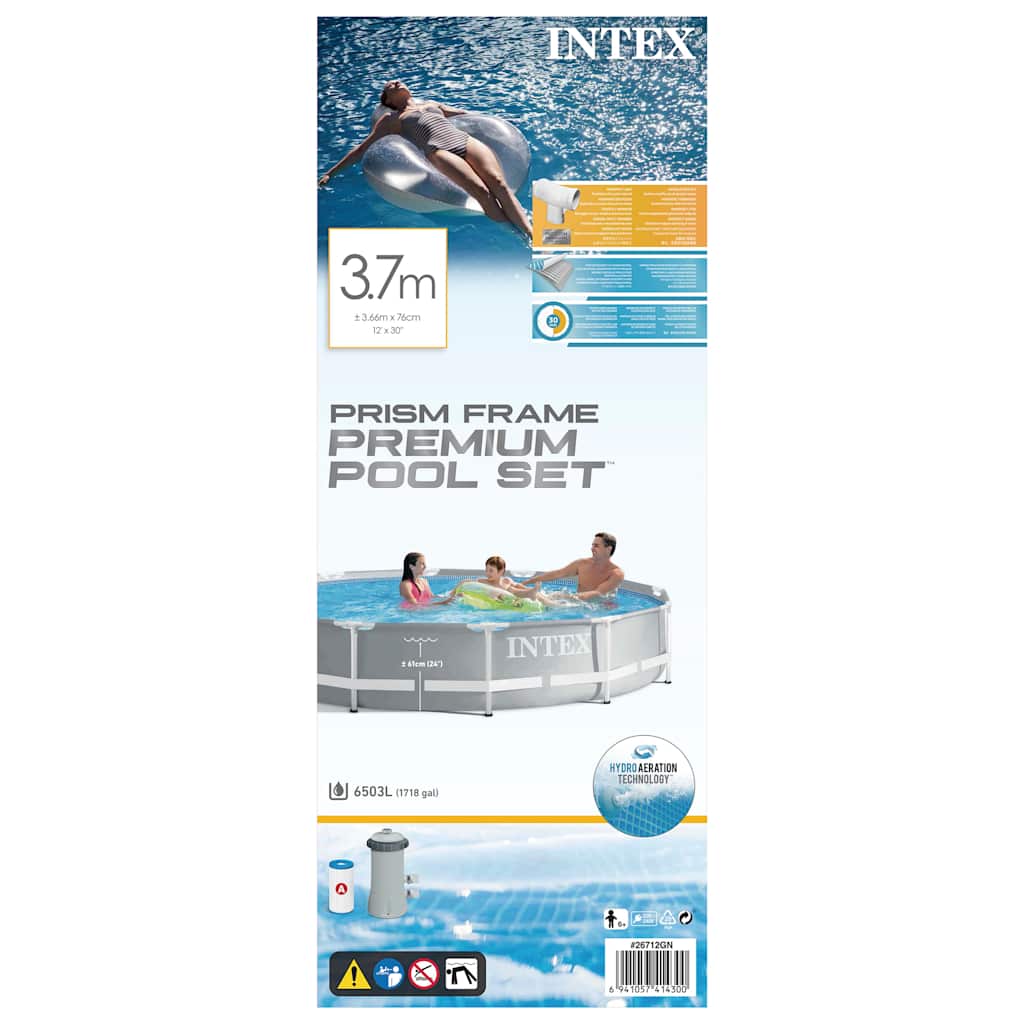 INTEX Set Piscina Prism Frame Premium 366x76 cm 3202886