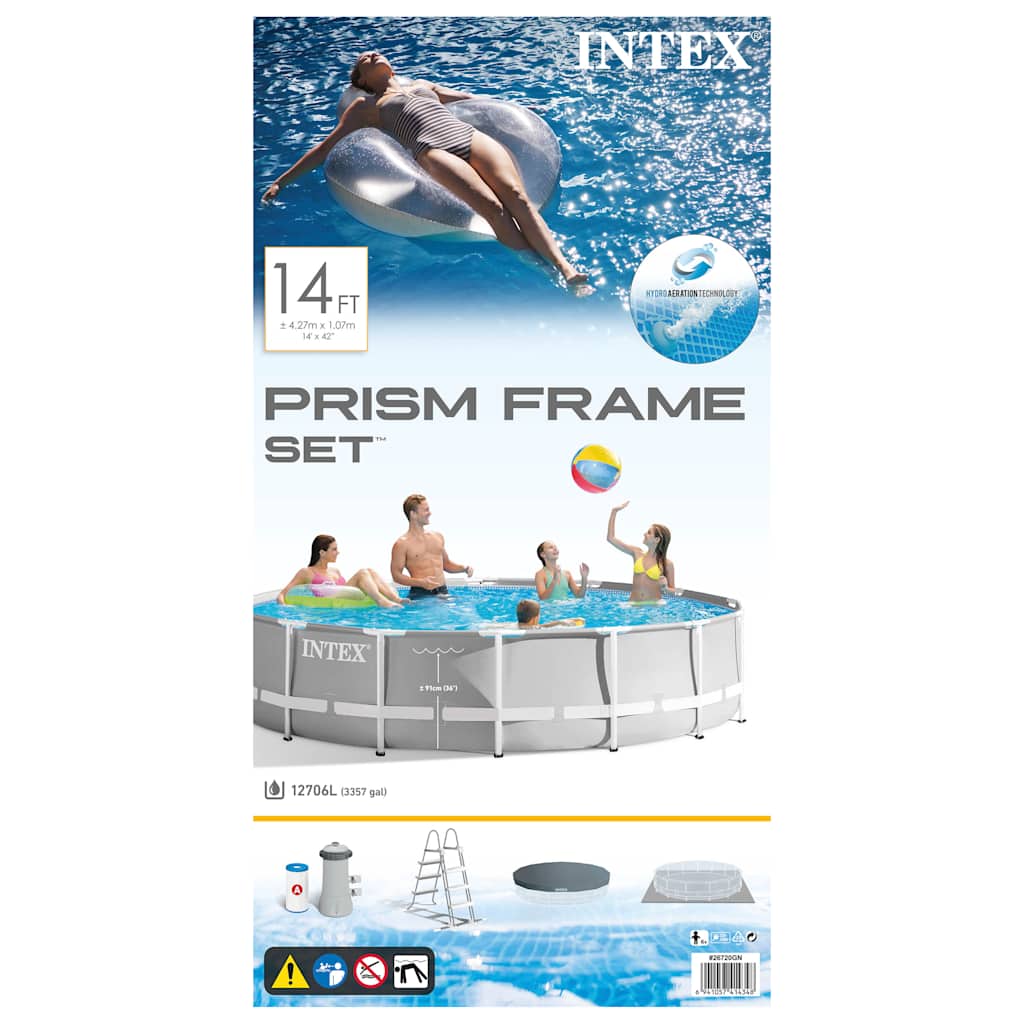 INTEX Set Piscina Prism Frame Premium 427x107 cm 3202887