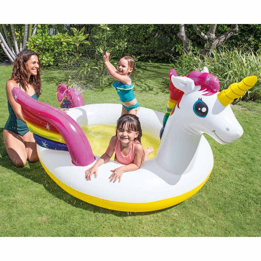 INTEX Piscina con Spruzzo Unicorn 272x193x104 cm 3202899