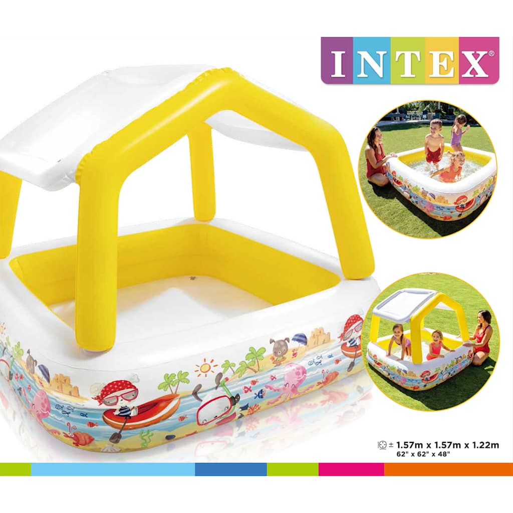 INTEX Piscina Gonfiabile con Parasole 157x157x122 cm 3202901