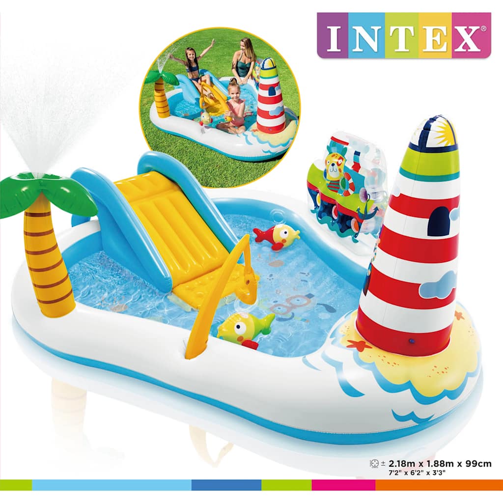 INTEX Piscina per Bambini Fishing Fun Play Center 218x188x99 cm 3202905