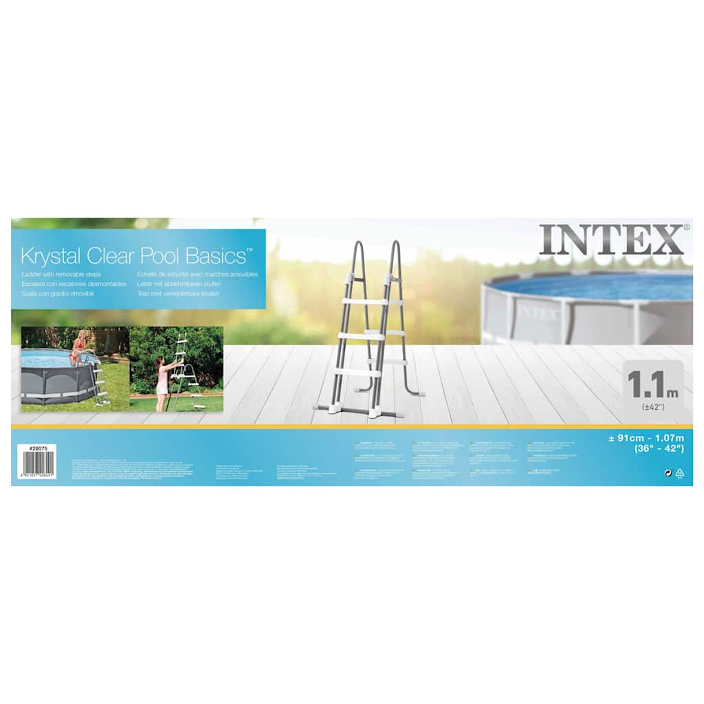 INTEX Scala di Sicurezza a 3 Gradini per Piscina 91-107 cm 3202928