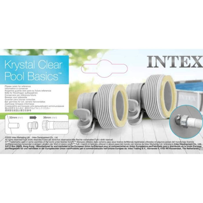 INTEX Adattatori B 2 pz per Tubi Flessibili da 32 mm a 38 mm 3202931