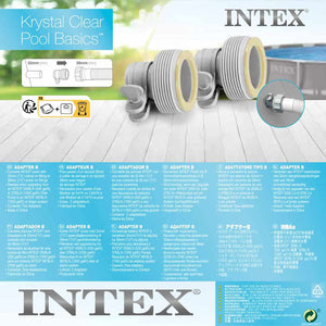 INTEX Adattatori B 2 pz per Tubi Flessibili da 32 mm a 38 mm 3202931