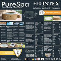 INTEX Vasca Idromassaggio Rotonda PureSpa 216x71 cm 6 Persone 3202946