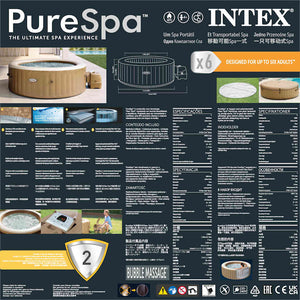 INTEX Vasca Idromassaggio Rotonda PureSpa 216x71 cm 6 Persone 3202946