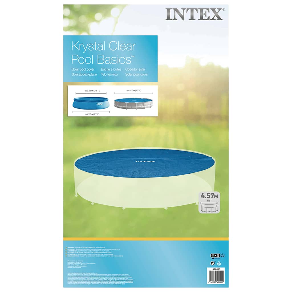 INTEX Copertura Solare per Piscina Blu 448 cm in Polietilene 3202951
