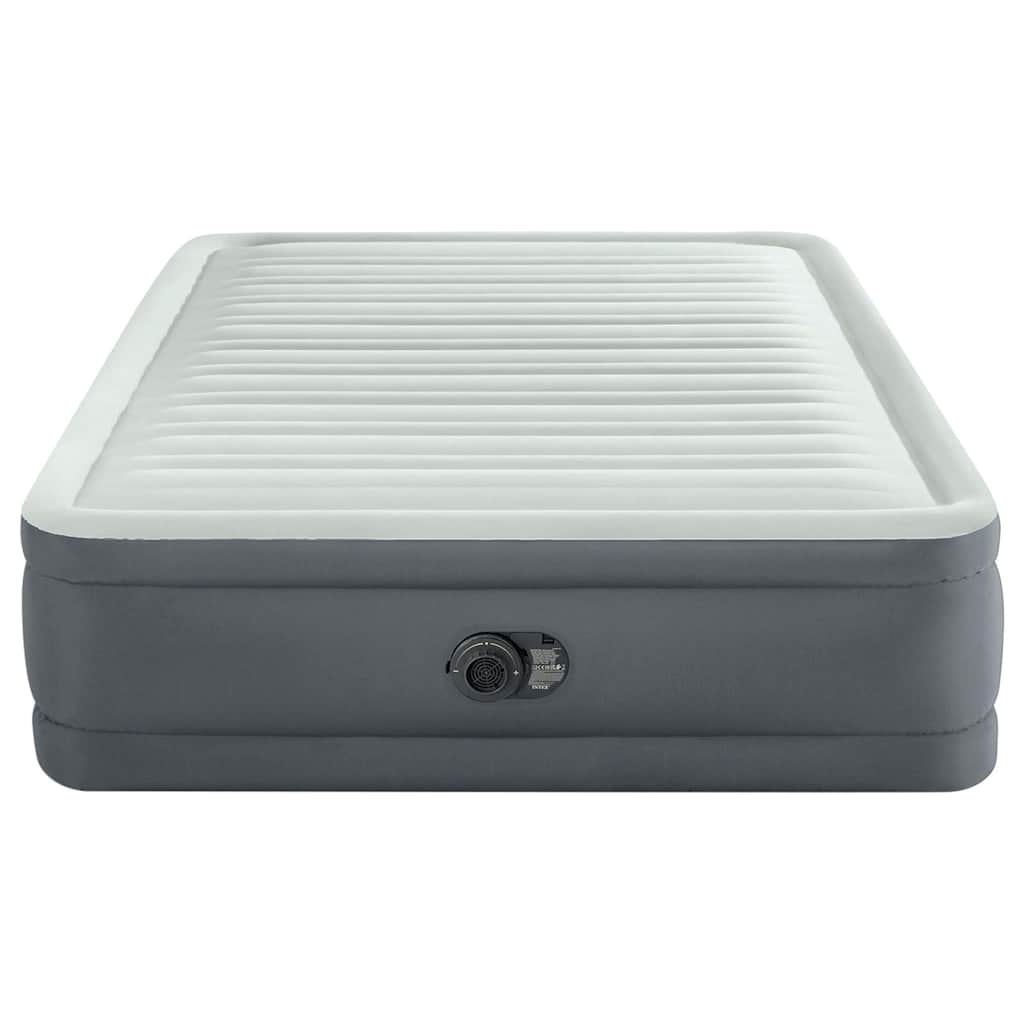 INTEX Letto Gonfiabile PremAire Bianco Grigio Queen Size 152x203x46cm 3202966