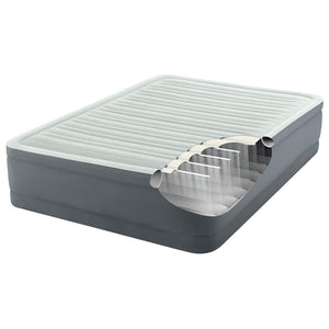 INTEX Letto Gonfiabile PremAire Bianco Grigio Queen Size 152x203x46cm 3202966