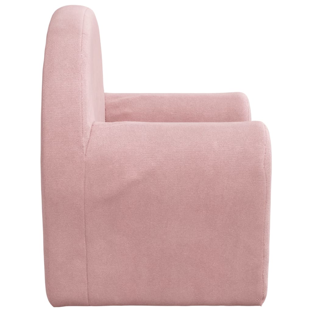 Divano per bambini rosa in morbido peluche 356985
