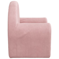 Divano per bambini rosa in morbido peluche 356985