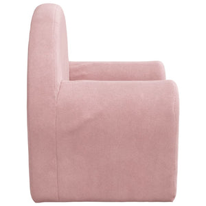 Divano per bambini rosa in morbido peluche 356985