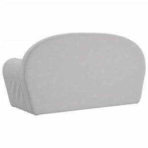 Divano per Bambini a 2 Posti Grigio Chiaro in Morbido Peluche 356987