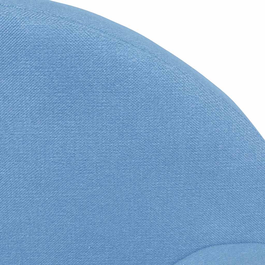 vidaXL Divano per Bambini a 2 Posti Blu in Morbido Peluche