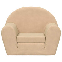 Divano Letto per Bambini Crema in Morbido Peluche 356995