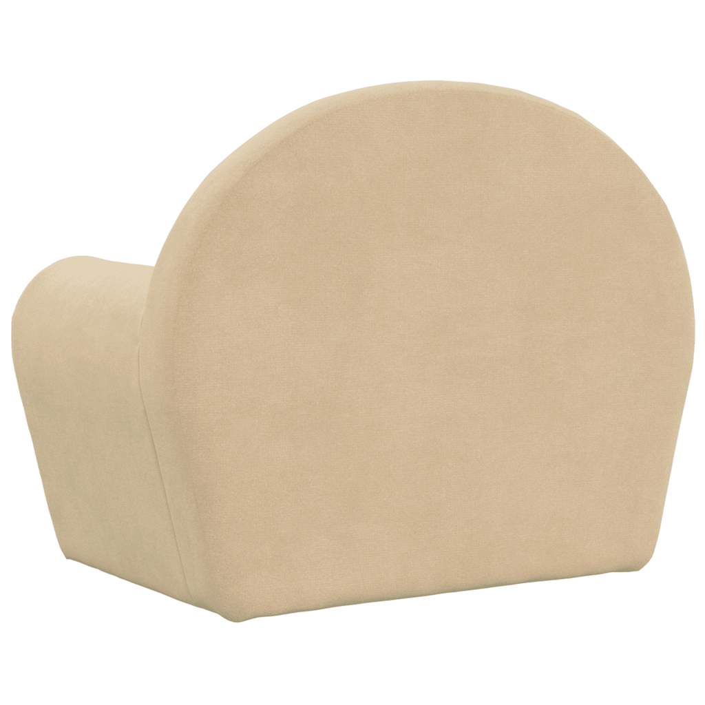 Divano Letto per Bambini Crema in Morbido Peluche 356995
