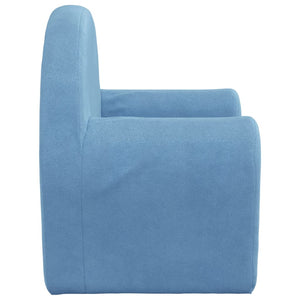 Divano Letto per Bambini Blu in Morbido Peluche