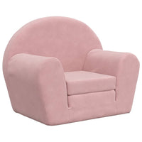 Divano Letto per Bambini Rosa in Morbido Peluche 356997