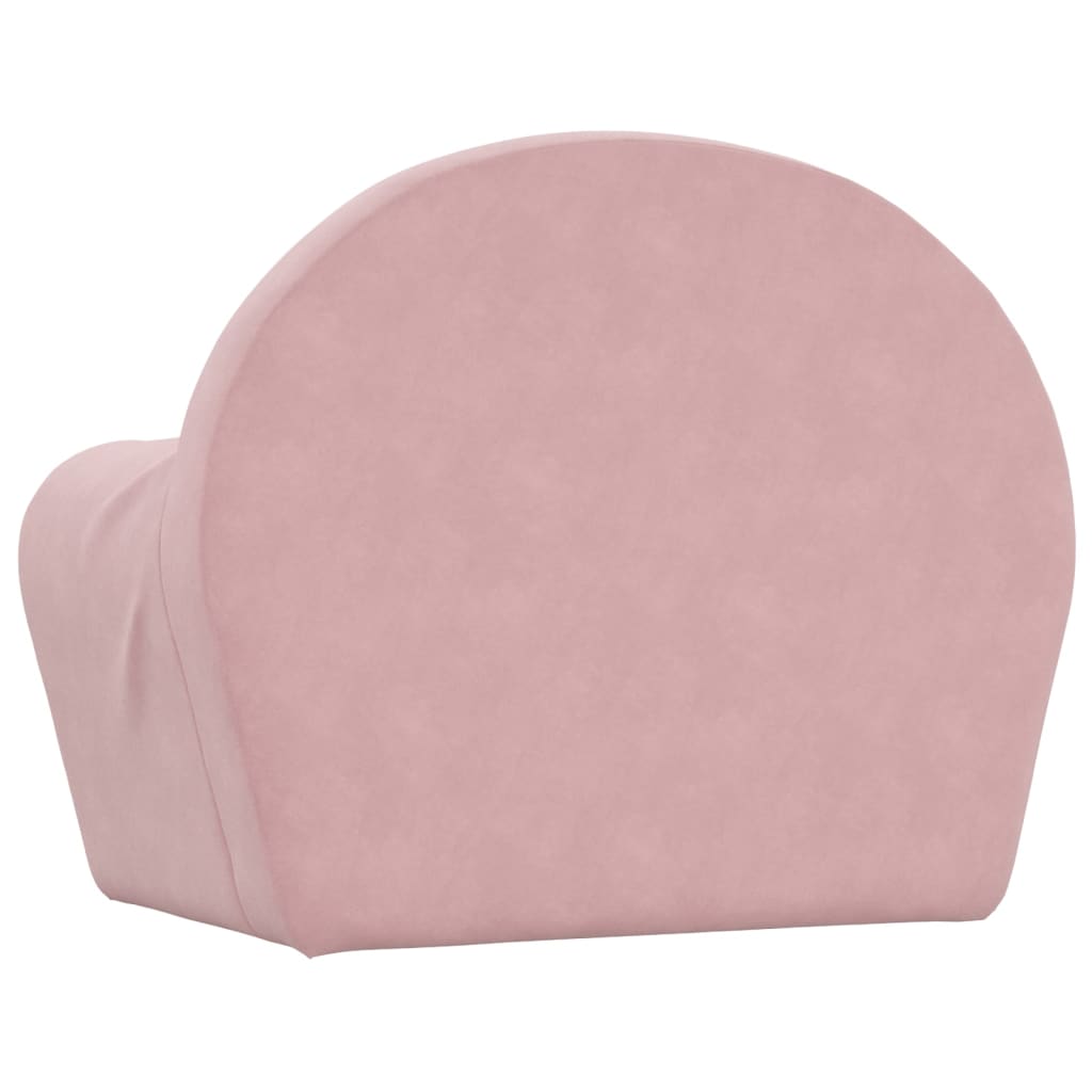 Divano Letto per Bambini Rosa in Morbido Peluche 356997