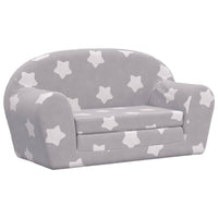 Divano Letto Bambini a 2 Posti Grigio Chiaro con Stelle Peluchecod mxl 86390