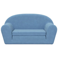 Divano Letto per Bambini a 2 Posti Blu in Morbido Peluchecod mxl 134388