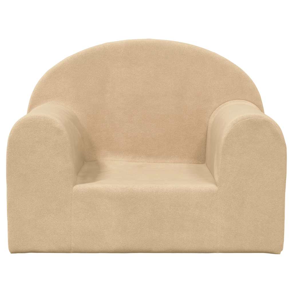 Divano per Bambini Crema in Morbido Peluche 357007