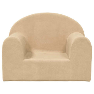 Divano per Bambini Crema in Morbido Peluche 357007