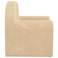 Divano per Bambini Crema in Morbido Peluche 357007